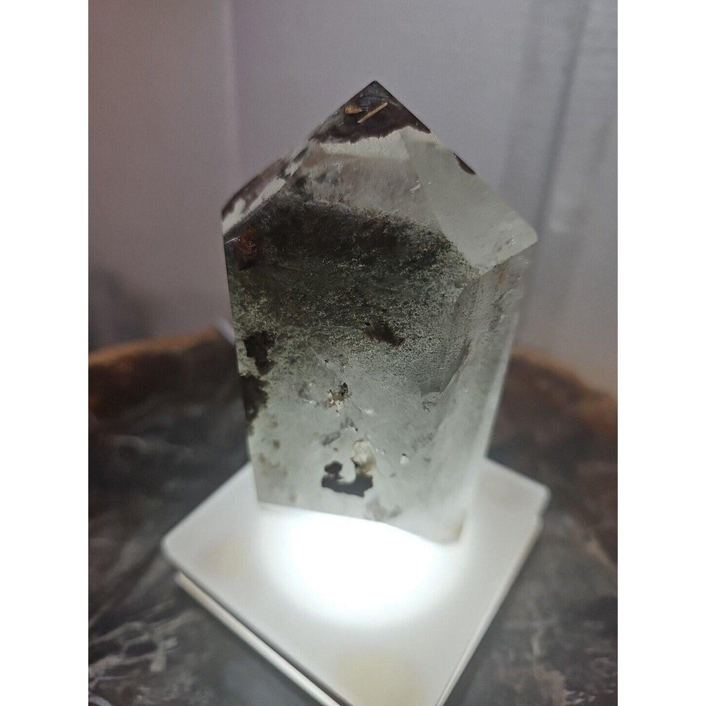 Green Ghost Phantom Quartz Obelisk