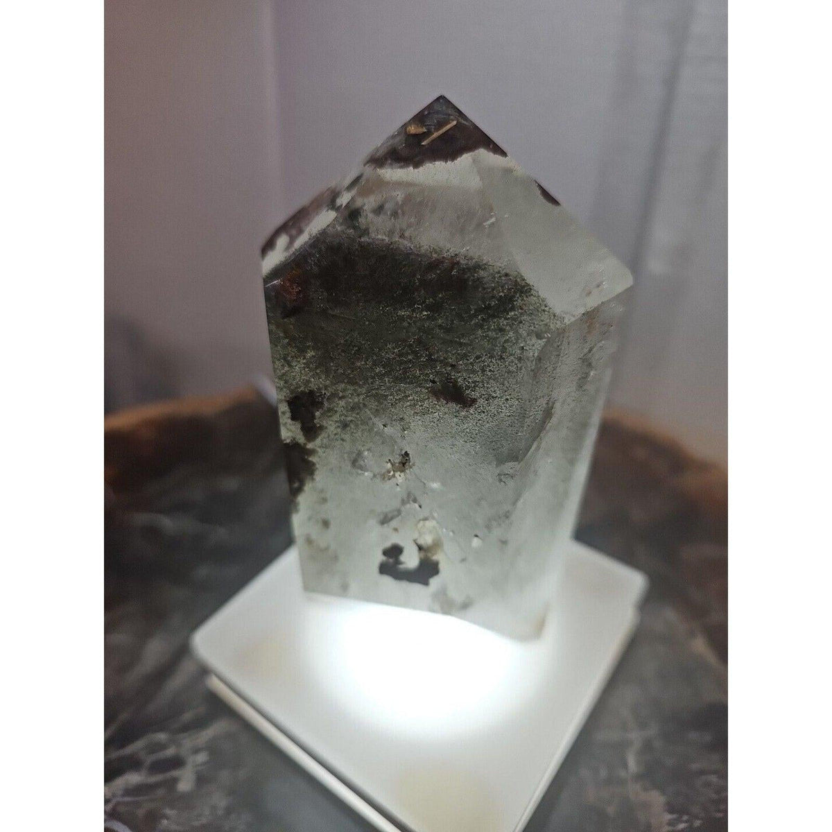 Green Ghost Phantom Quartz Obelisk