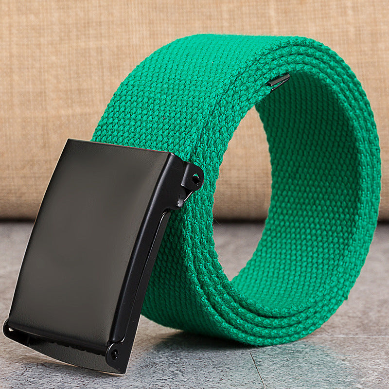 Canvas Snap-Buckle Belt – 21 Colors, 120cm