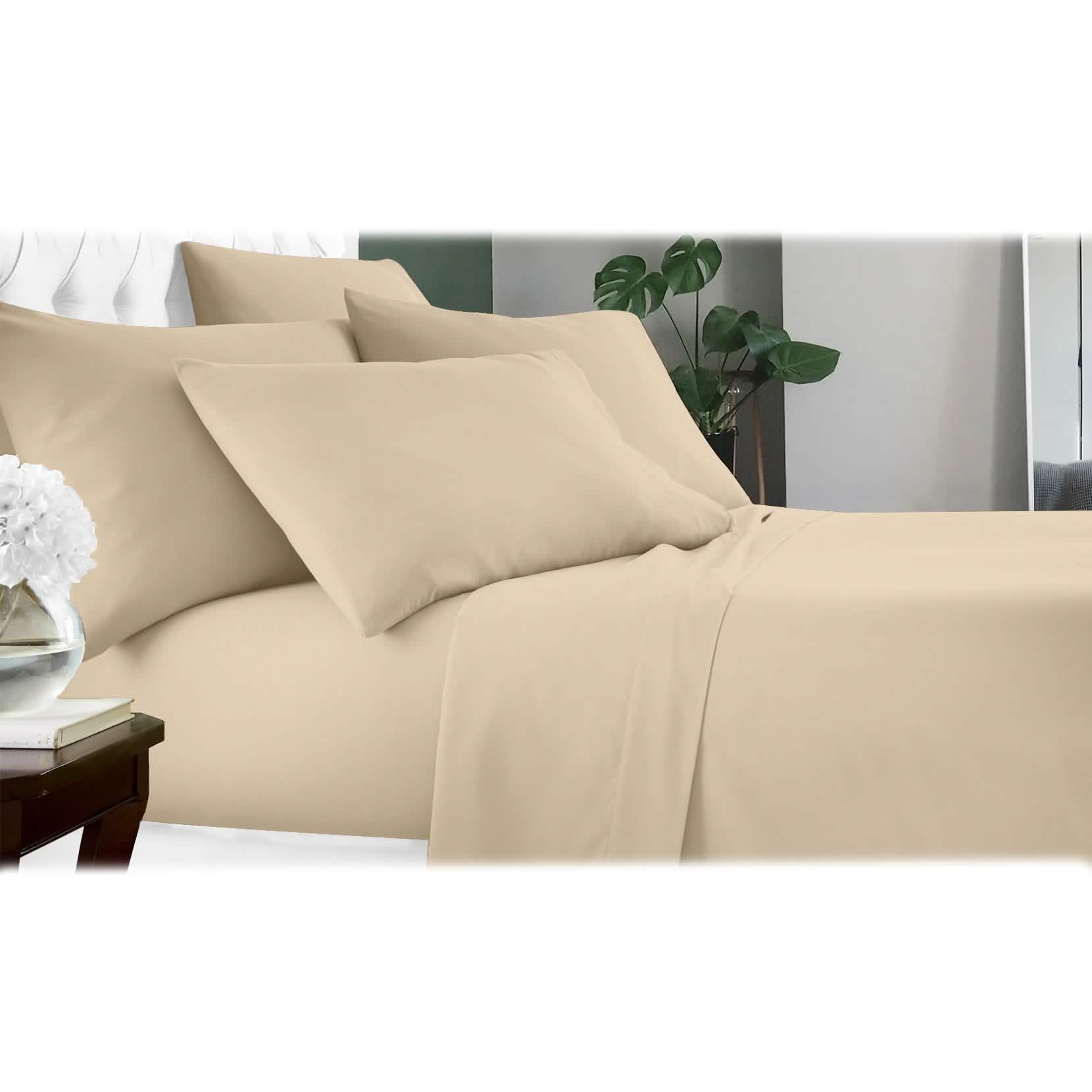 6-Piece Luxury Cool Bamboo Microfiber Sheet Set — 17 Colors, Full to King