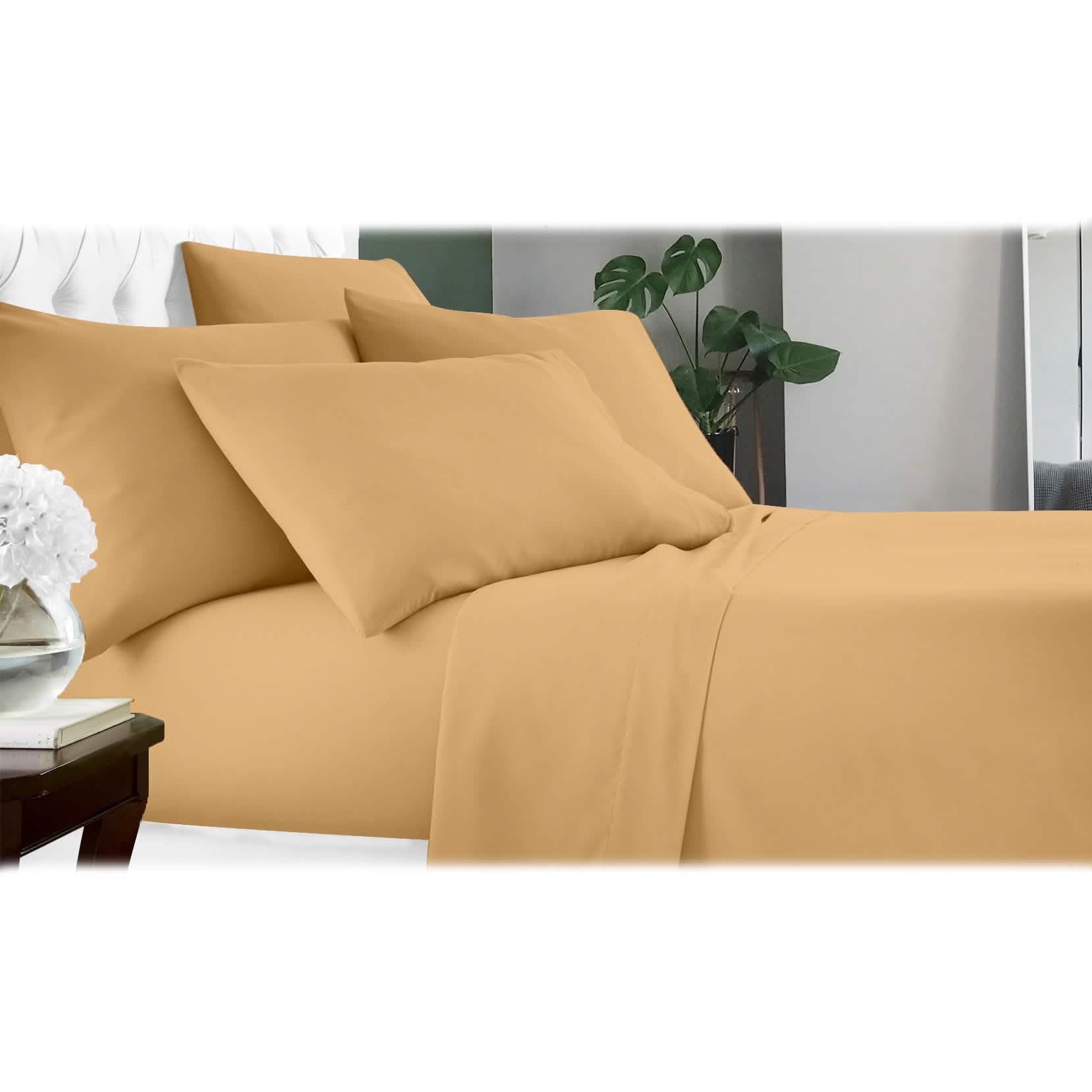 6-Piece Luxury Cool Bamboo Microfiber Sheet Set — 17 Colors, Full to King