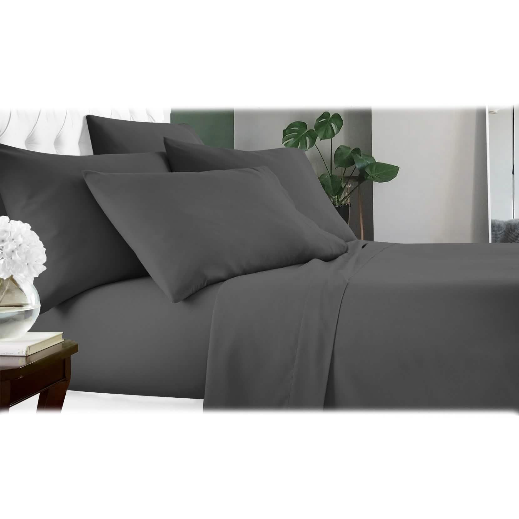 6-Piece Luxury Cool Bamboo Microfiber Sheet Set — 17 Colors, Full to King