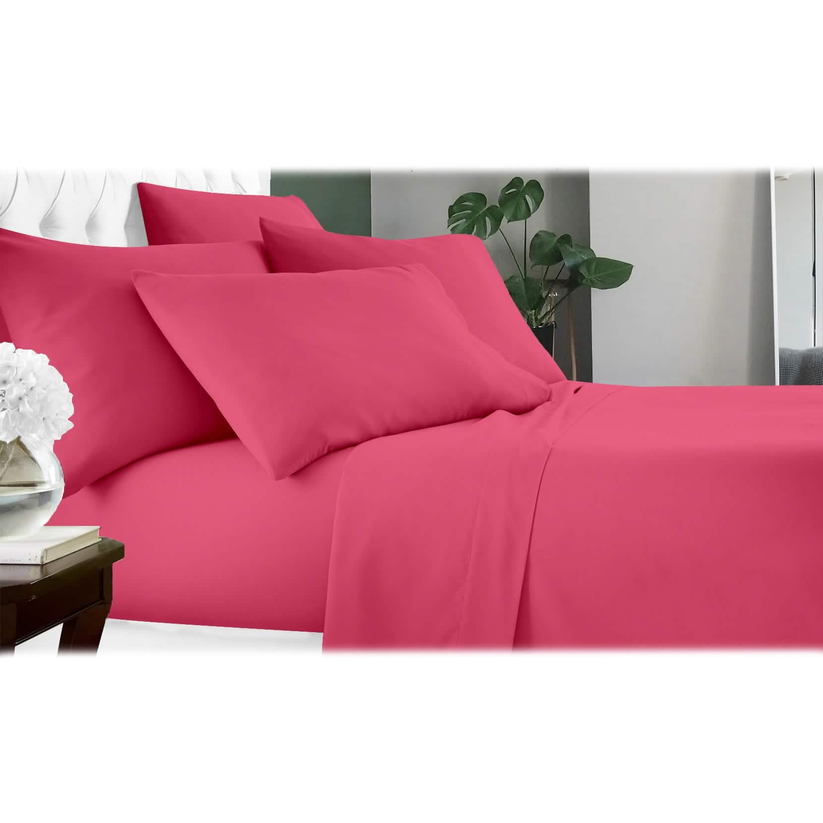 6-Piece Luxury Cool Bamboo Microfiber Sheet Set — 17 Colors, Full to King