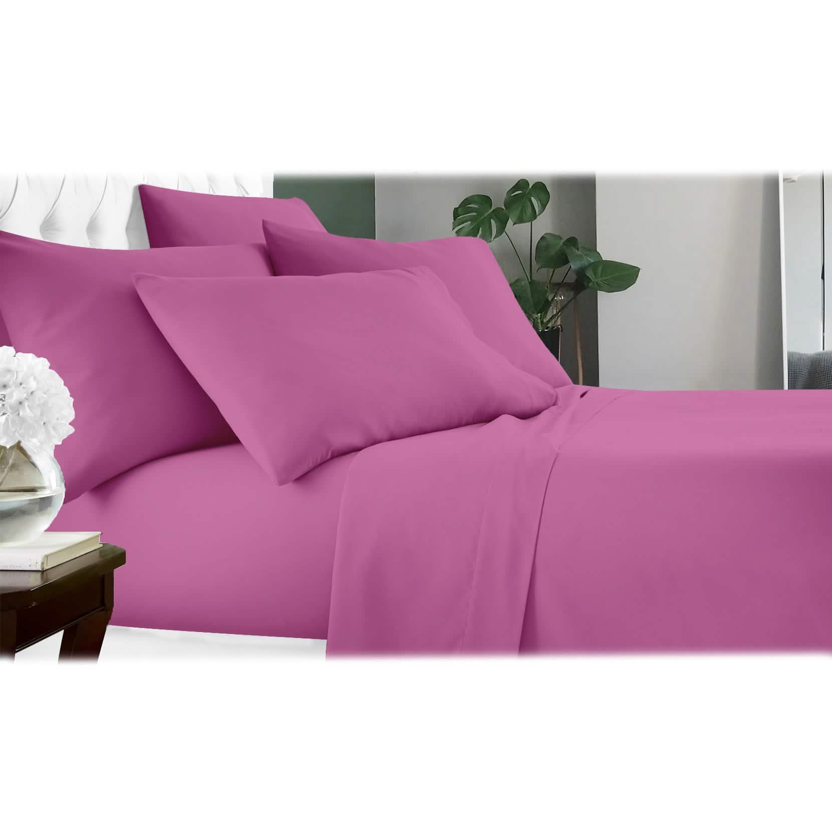 6-Piece Luxury Cool Bamboo Microfiber Sheet Set — 17 Colors, Full to King