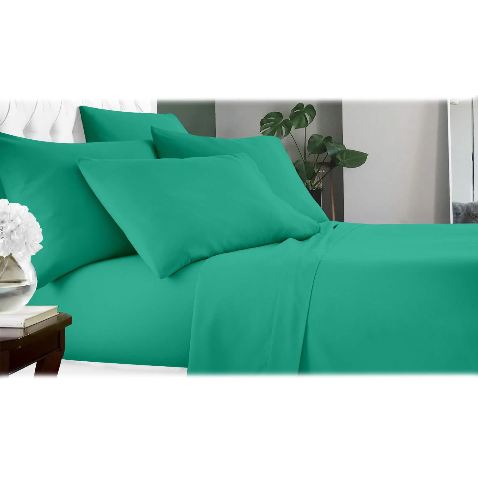 6-Piece Luxury Cool Bamboo Microfiber Sheet Set — 17 Colors, Full to King