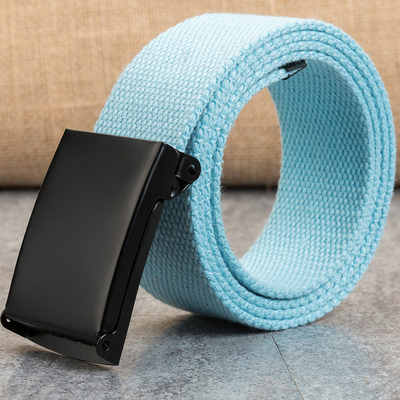 Canvas Snap-Buckle Belt – 21 Colors, 120cm