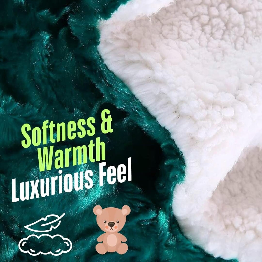 Mermaid Scale Sherpa Throw Blanket