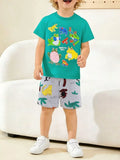 Kids' Frog Print Tee and Shorts Set