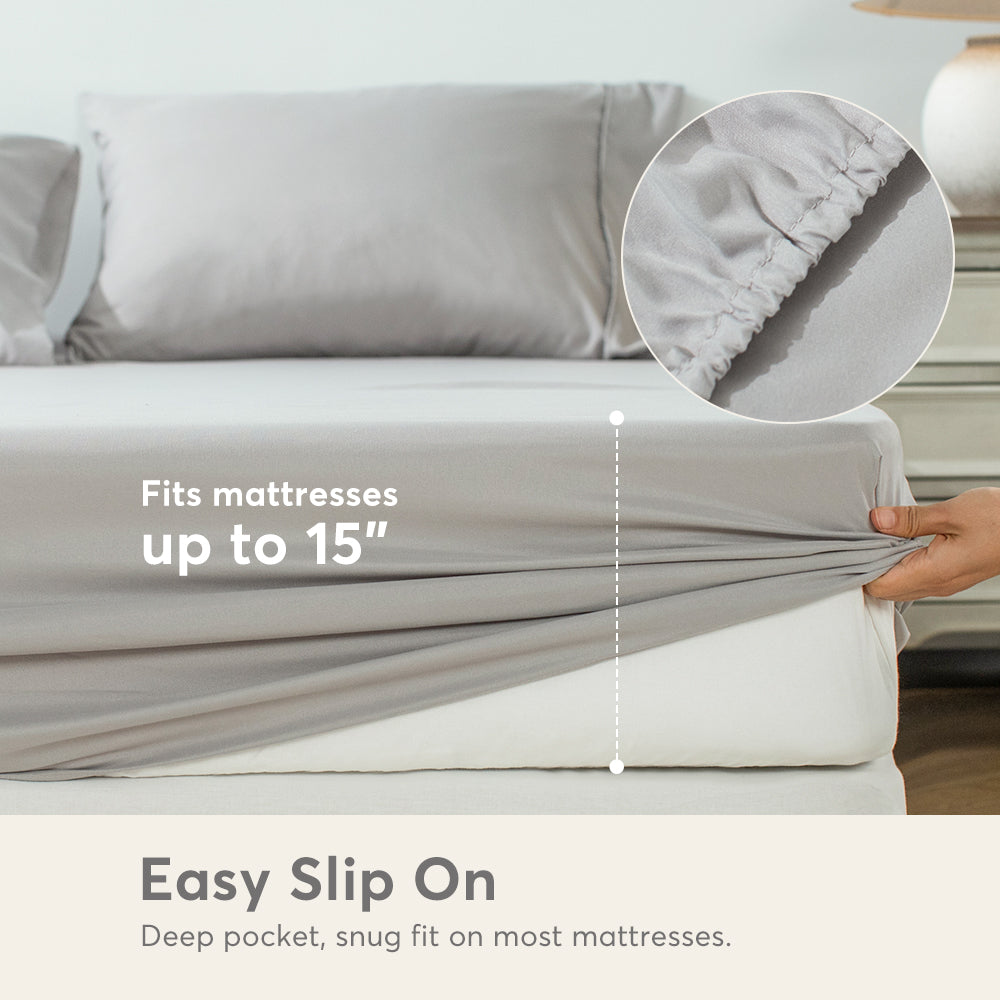 Kasentex Summer Duvet Cover Bedding Set — Hypoallergenic Microfiber with Pillowcase & Fitted Sheet