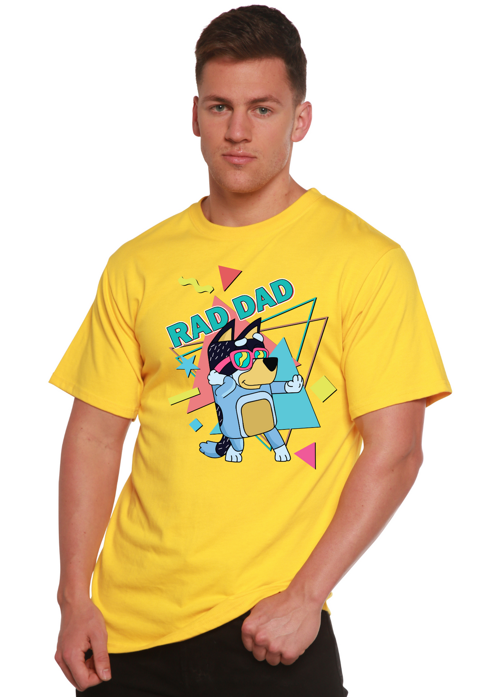 Rad Dad Bluey Men's Bamboo Viscose & Organic Cotton Short Sleeve Graphic T-Shirt