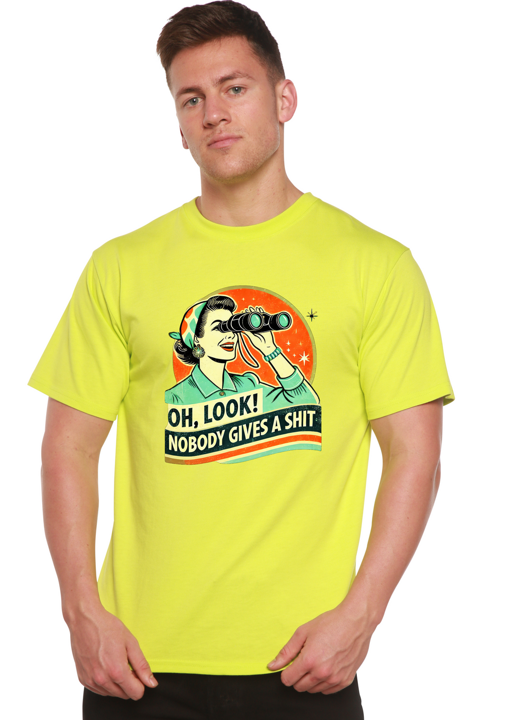 Funny Retro Woman Unisex Bamboo Viscose & Organic Cotton Graphic T-Shirt
