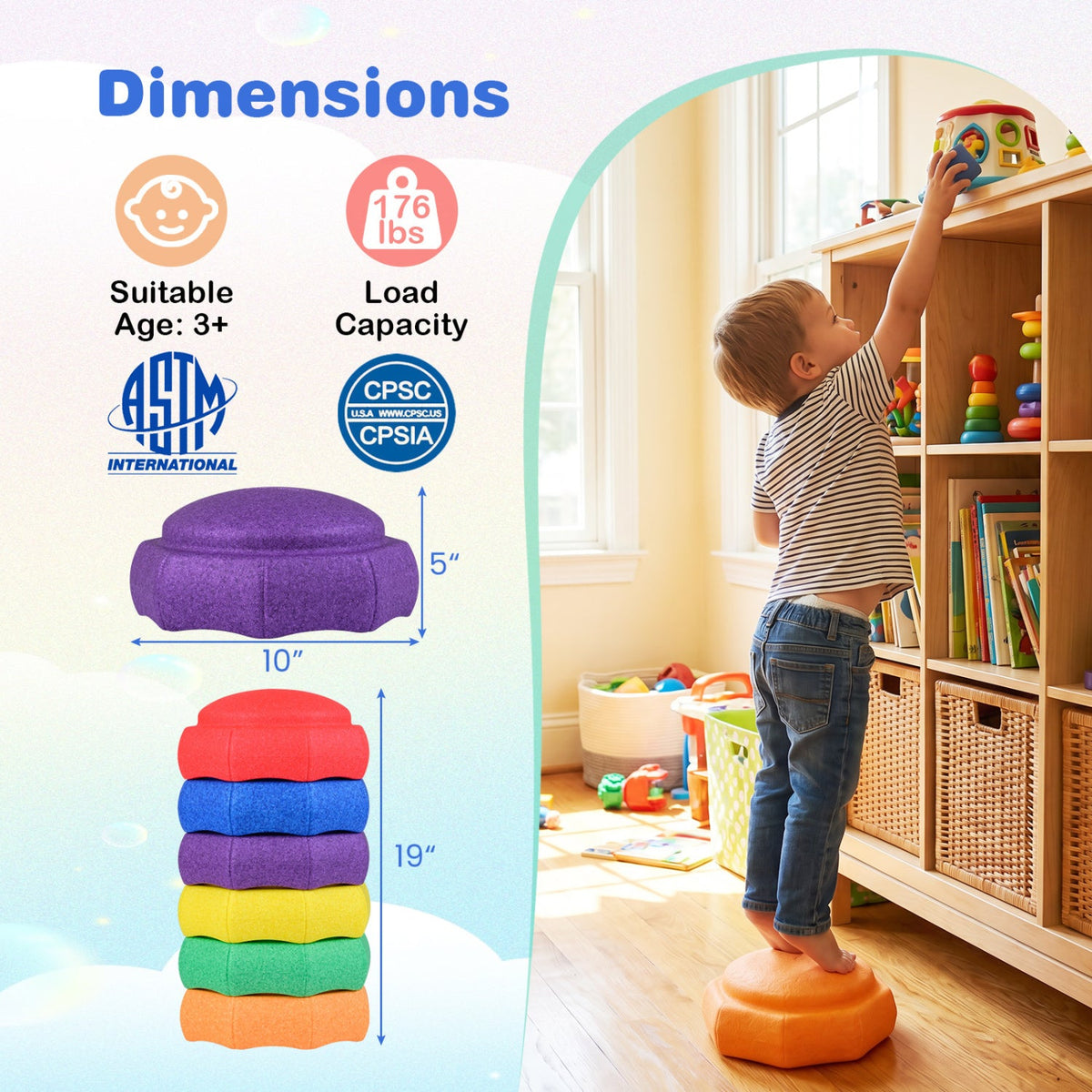 Kids Stepping Stones Set – 6-Piece