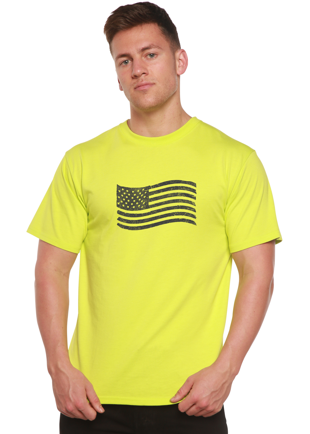 American Flag Bamboo Short Sleeve T-Shirt
