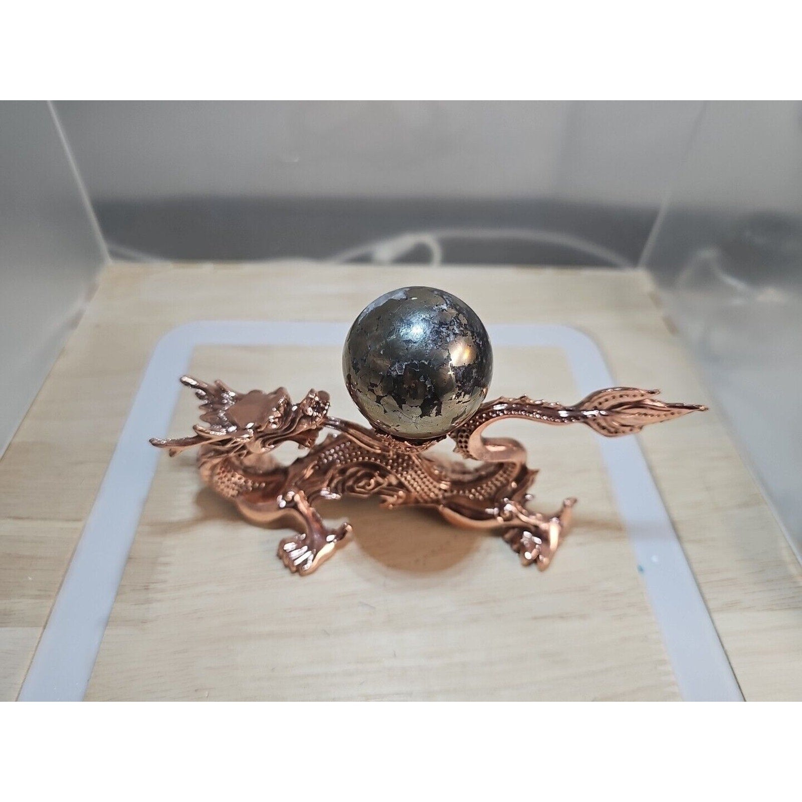 Chalcopyrite Crystal Sphere — 187g, 40mm+ | Peacock Ore Iridescent Natural Stone