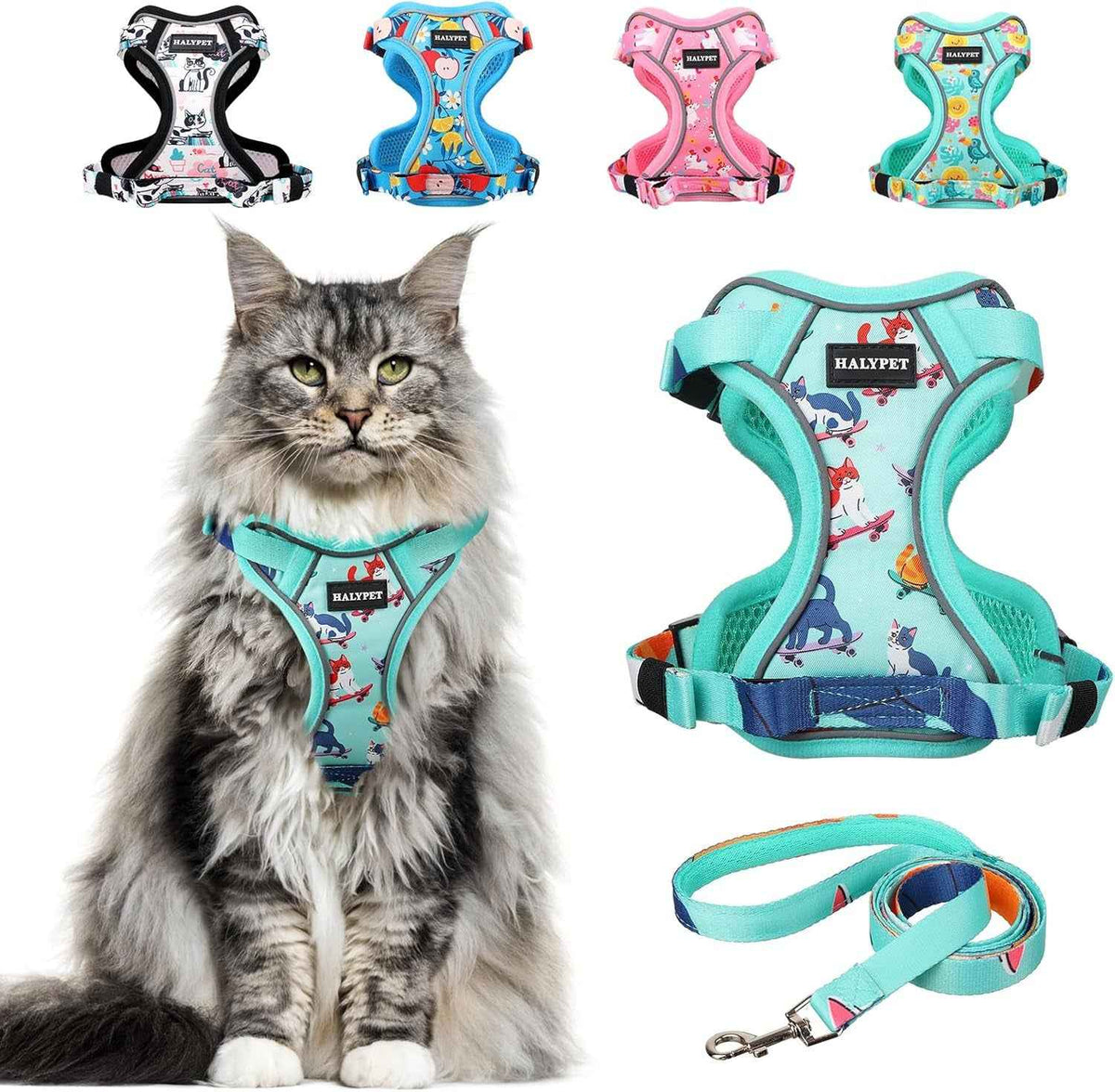 Reflective Cat Harness & Leash Set