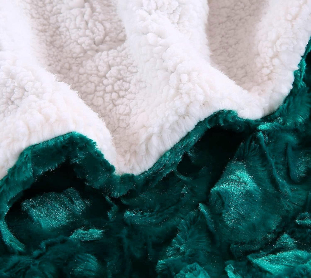 Mermaid Scale Sherpa Throw Blanket
