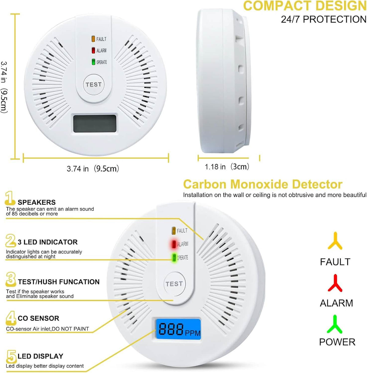 Portable Carbon Monoxide Detector