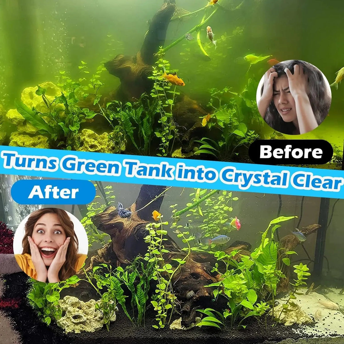 Submersible UV Aquarium Filter with Dual-Stage Filtration