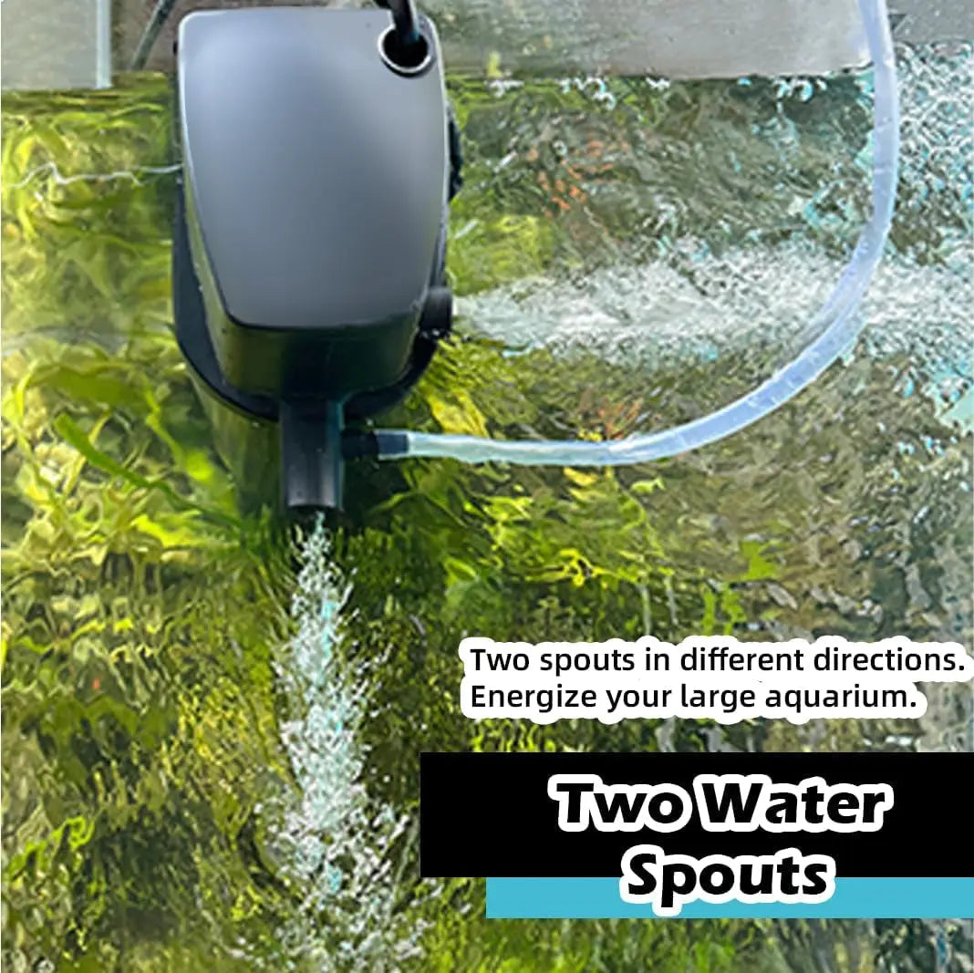 Submersible UV Aquarium Filter with Dual-Stage Filtration