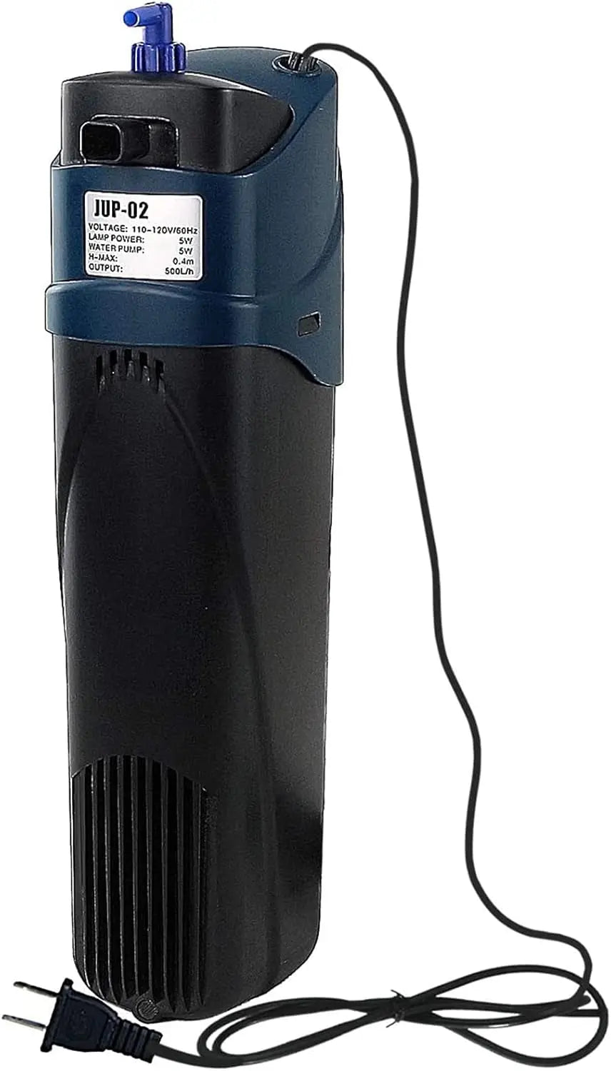 Submersible UV Aquarium Filter with Dual-Stage Filtration