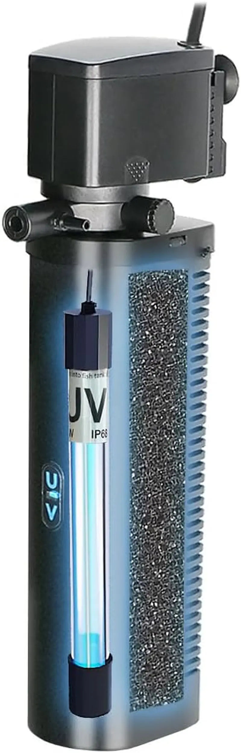 Submersible UV Aquarium Filter with Dual-Stage Filtration