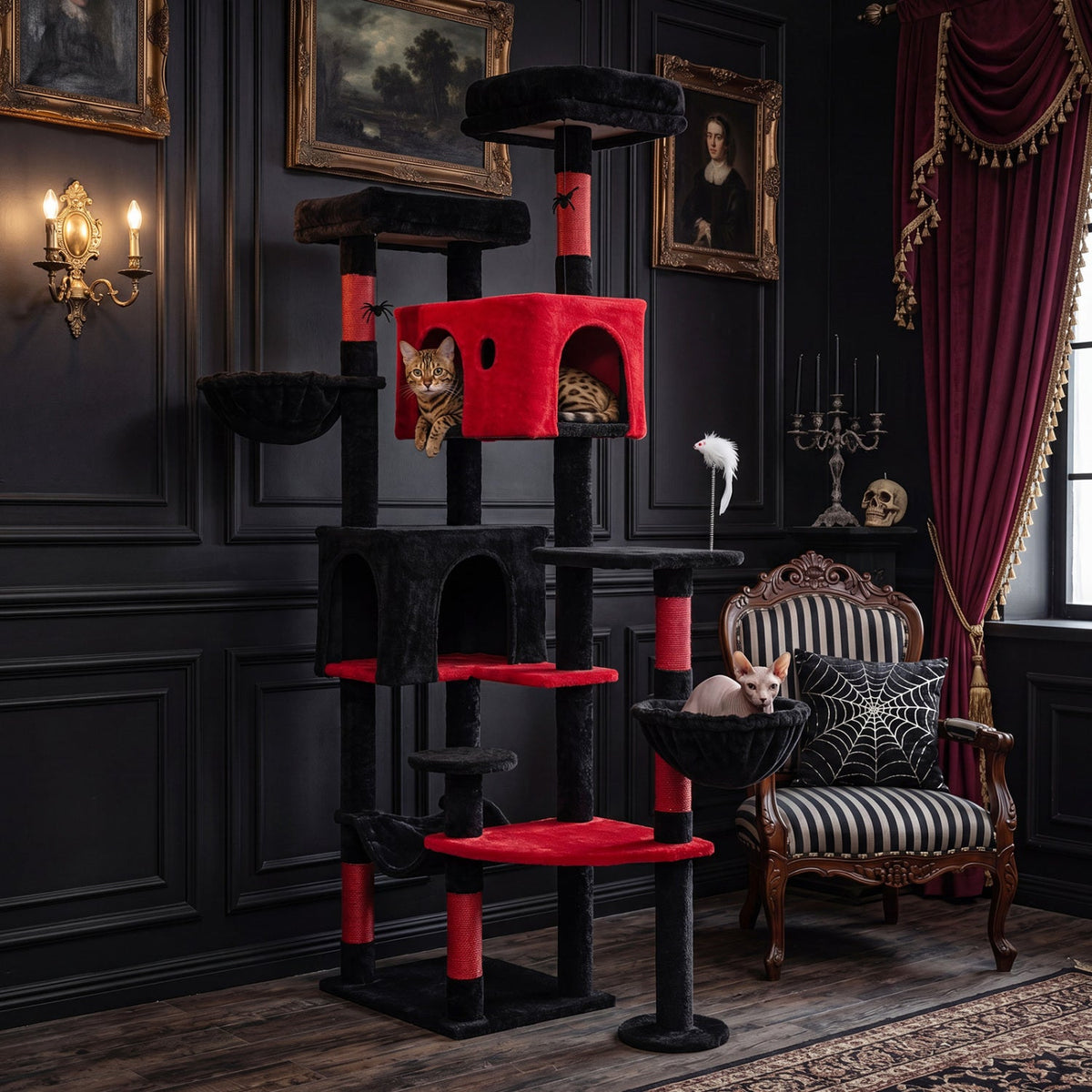 75-Inch Gothic Cat Tree