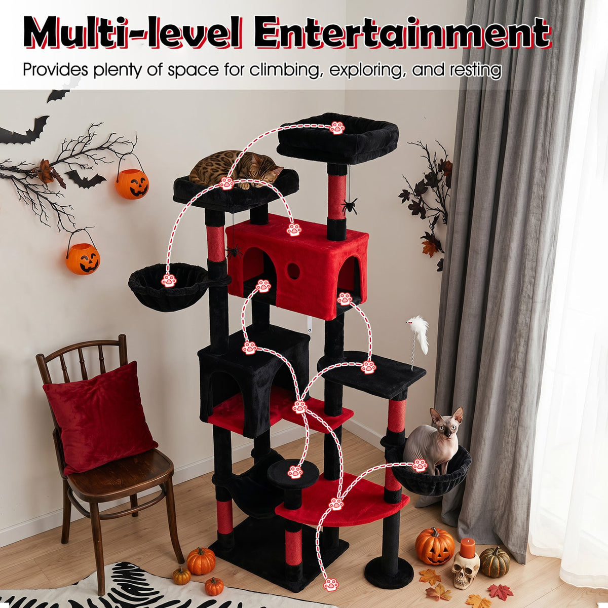 75-Inch Gothic Cat Tree
