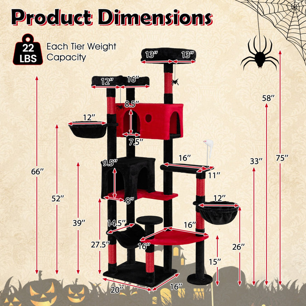 75-Inch Gothic Cat Tree