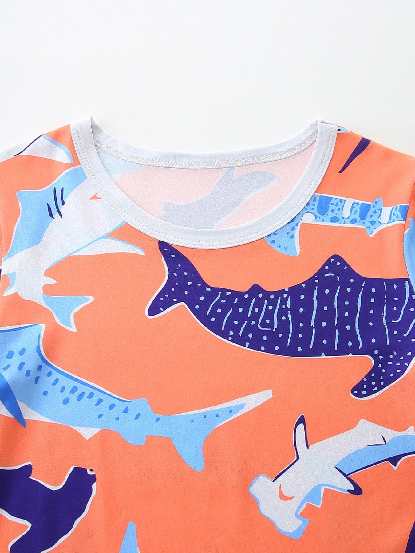 Kids' Shark Print Tee and Shorts Set