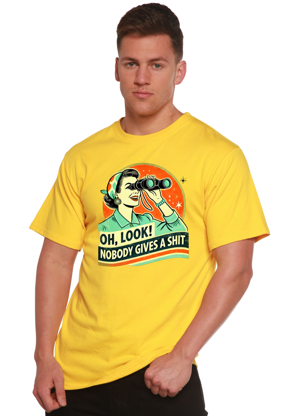 Funny Retro Woman Unisex Bamboo Viscose & Organic Cotton Graphic T-Shirt