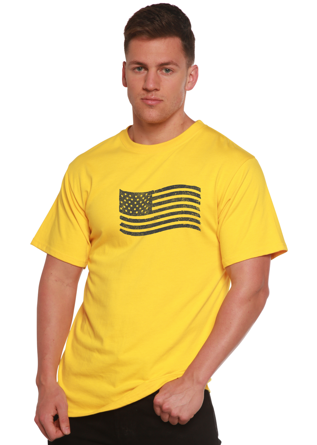 American Flag Bamboo Short Sleeve T-Shirt