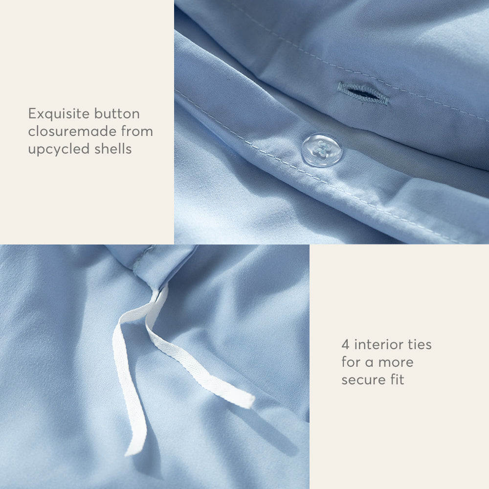 Kasentex Summer Duvet Cover Bedding Set — Hypoallergenic Microfiber with Pillowcase & Fitted Sheet