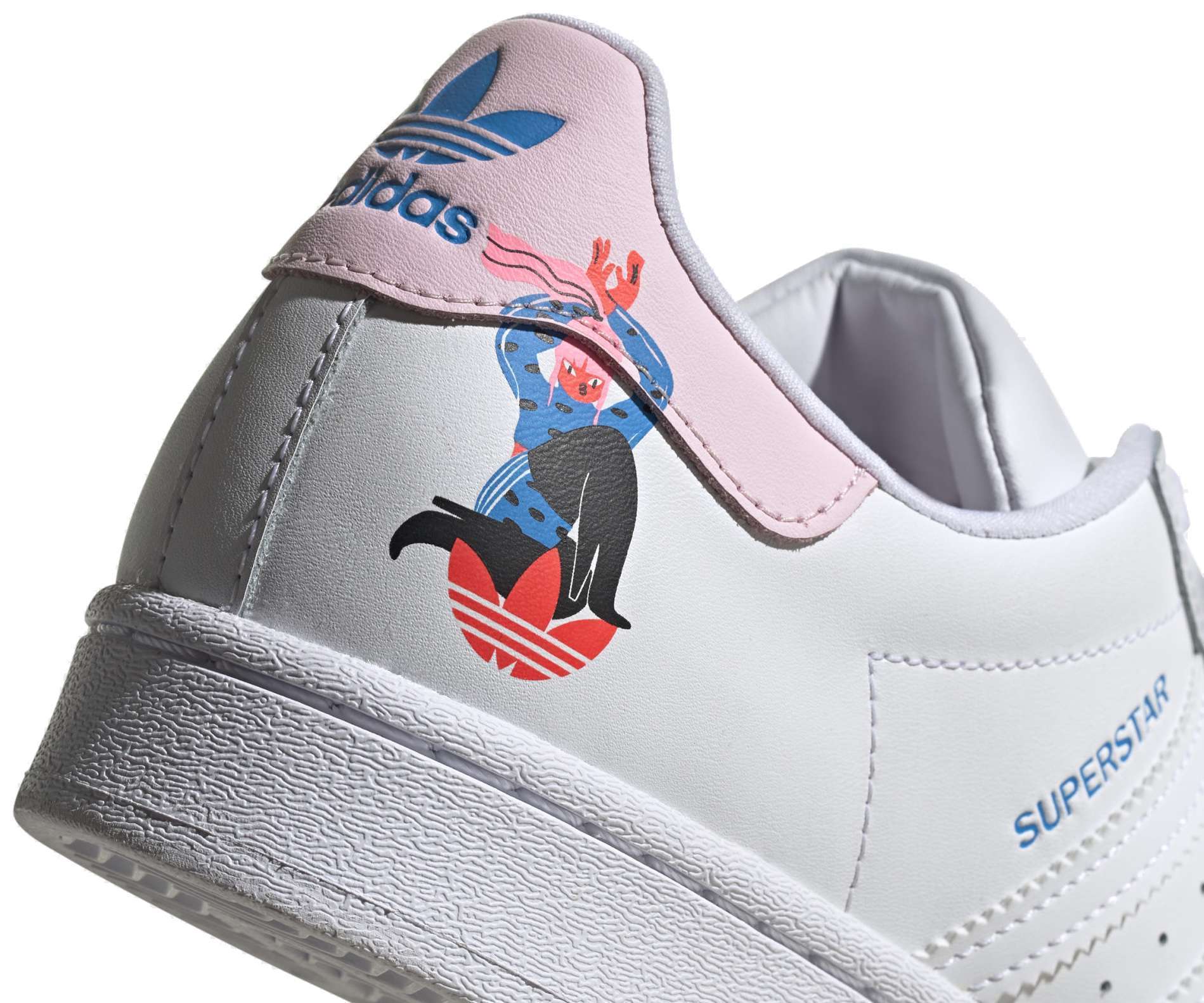 adidas Originals Women's EGLE Superstar Sneakers - Cloud White / Clear Pink (Q47223)