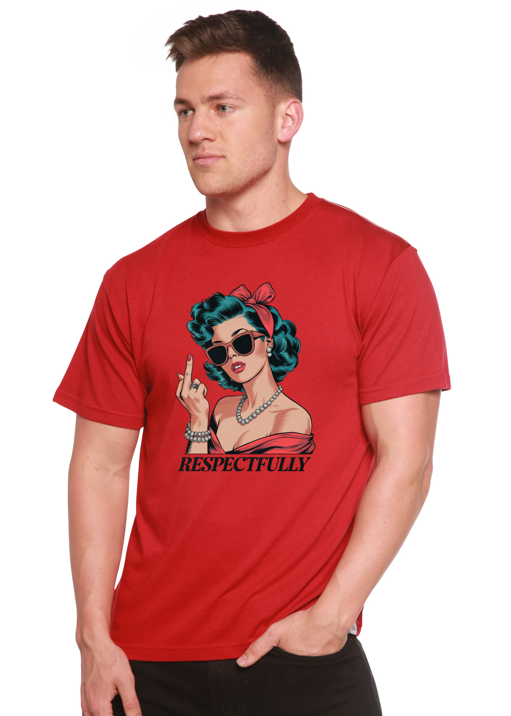 Respectfully Middle Finger Bamboo T-Shirt