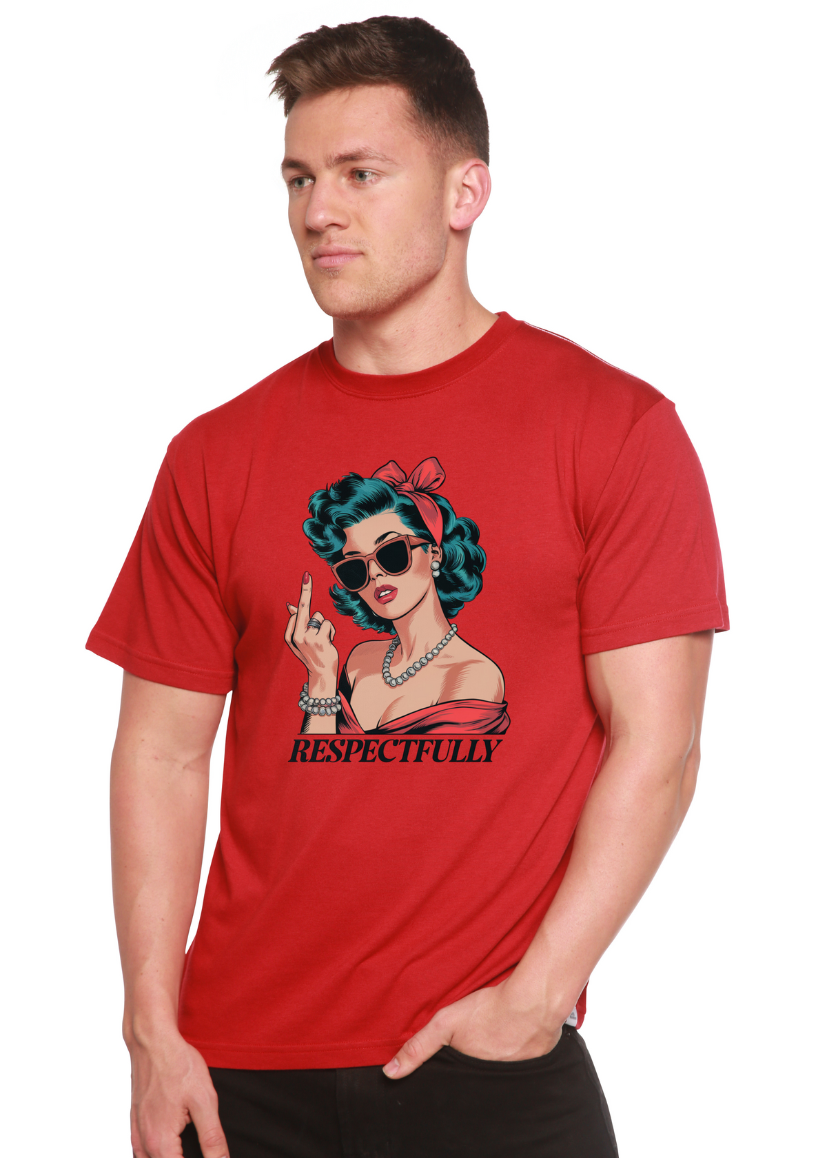 Respectfully Middle Finger Bamboo T-Shirt