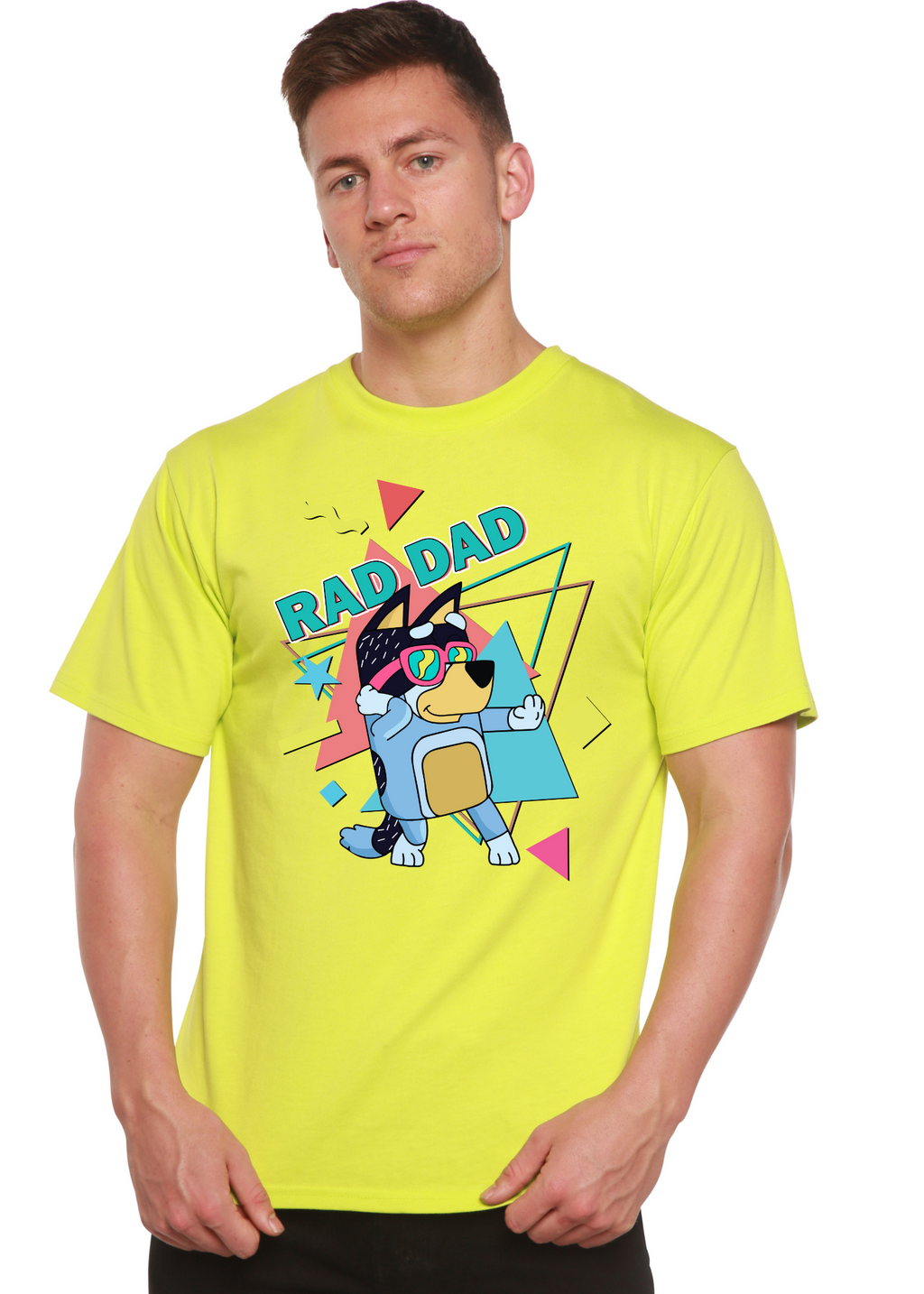 Rad Dad Bluey Men's Bamboo Viscose & Organic Cotton Short Sleeve Graphic T-Shirt