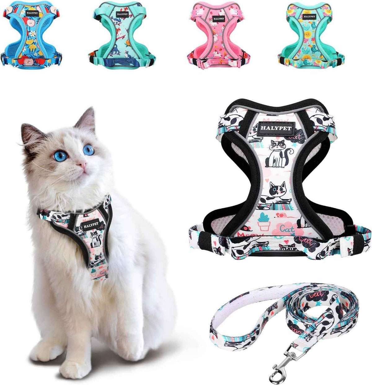 Reflective Cat Harness & Leash Set