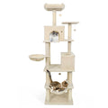 80" Tall Cat Tree Tower with 2 Condos & Hammock