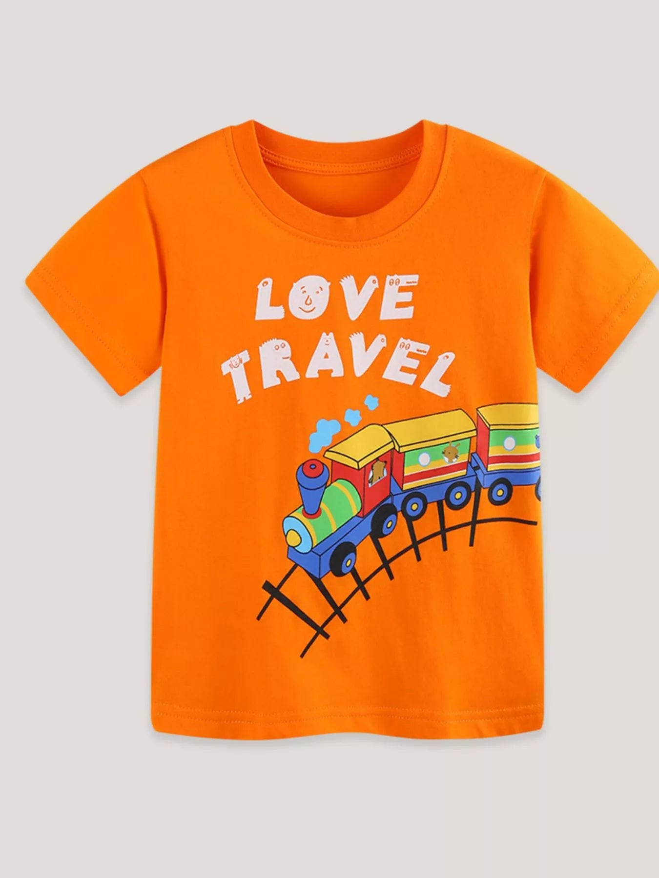 Kids' Love Travel Train Graphic T-Shirt