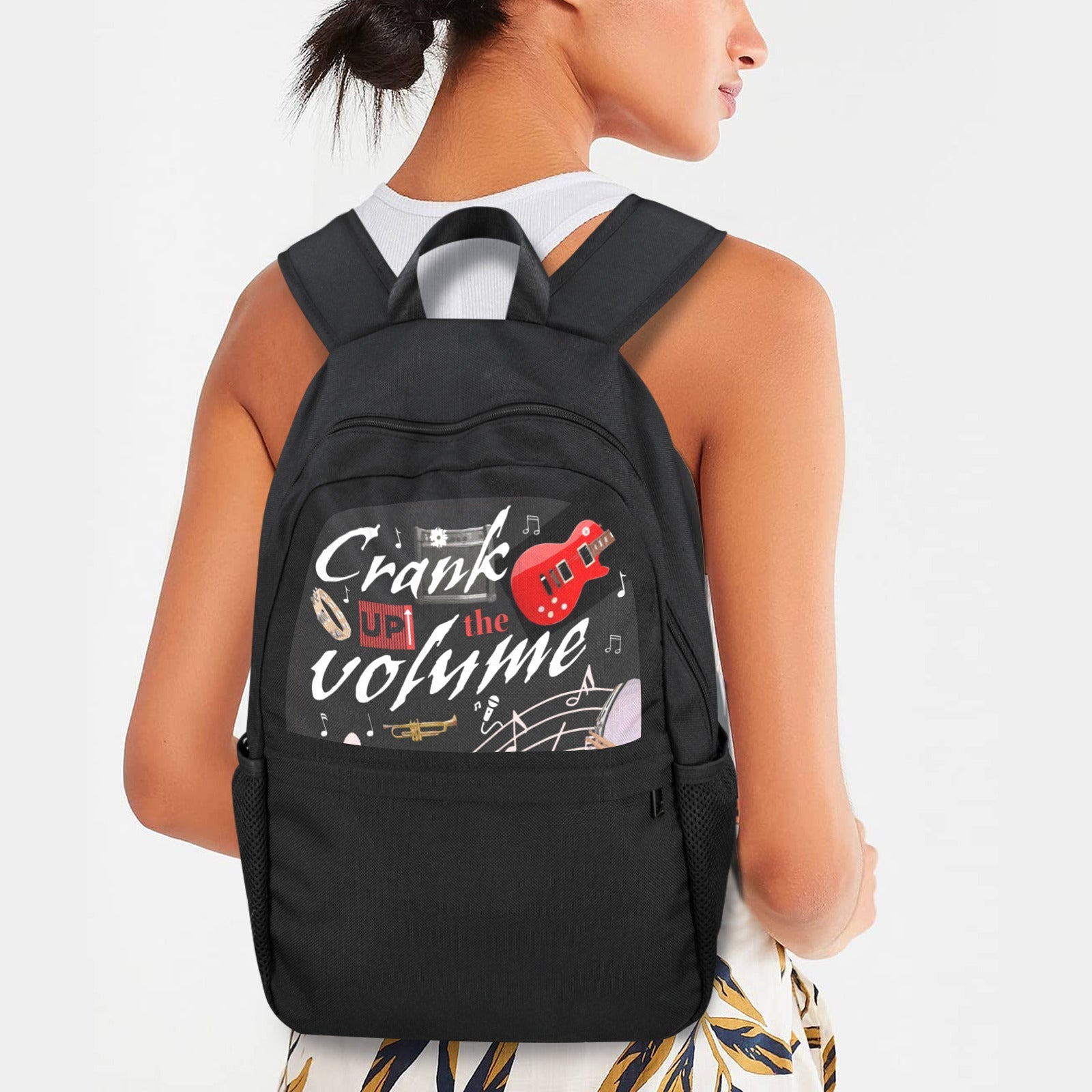 Crank Up the Volume Graphic Backpack – Lightweight Everyday Casual Bag