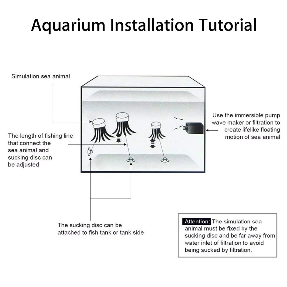4-Pack Glowing Silicone Jellyfish Aquarium Decorations