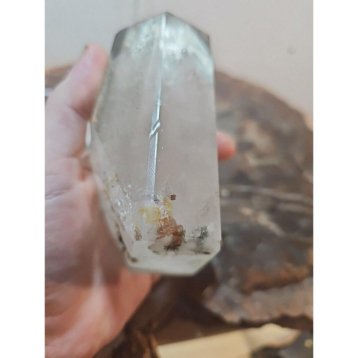 Green Ghost Phantom Quartz Obelisk