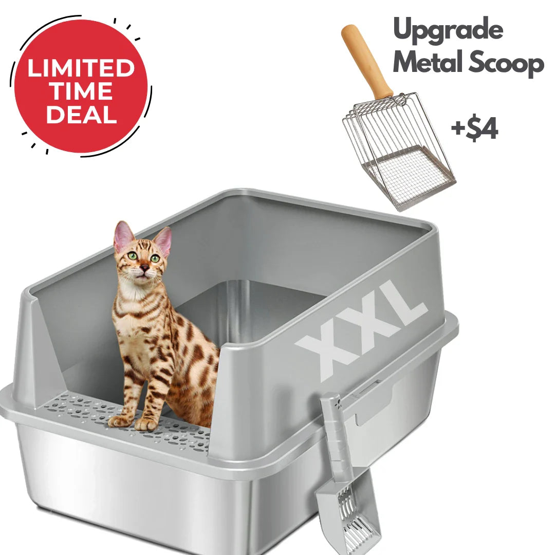 XXL Stainless Steel Cat Litter Box