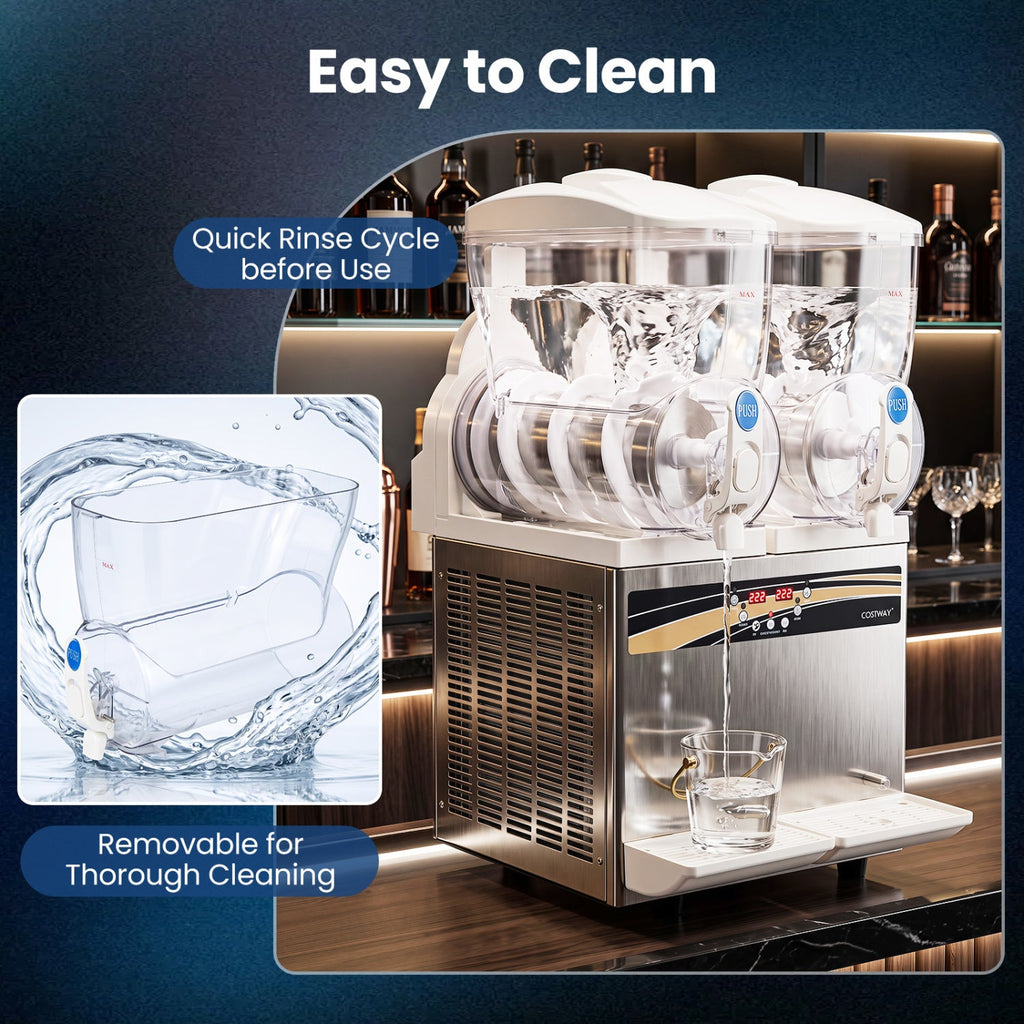 Commercial 8 Gal Dual Tank Slushie Machine