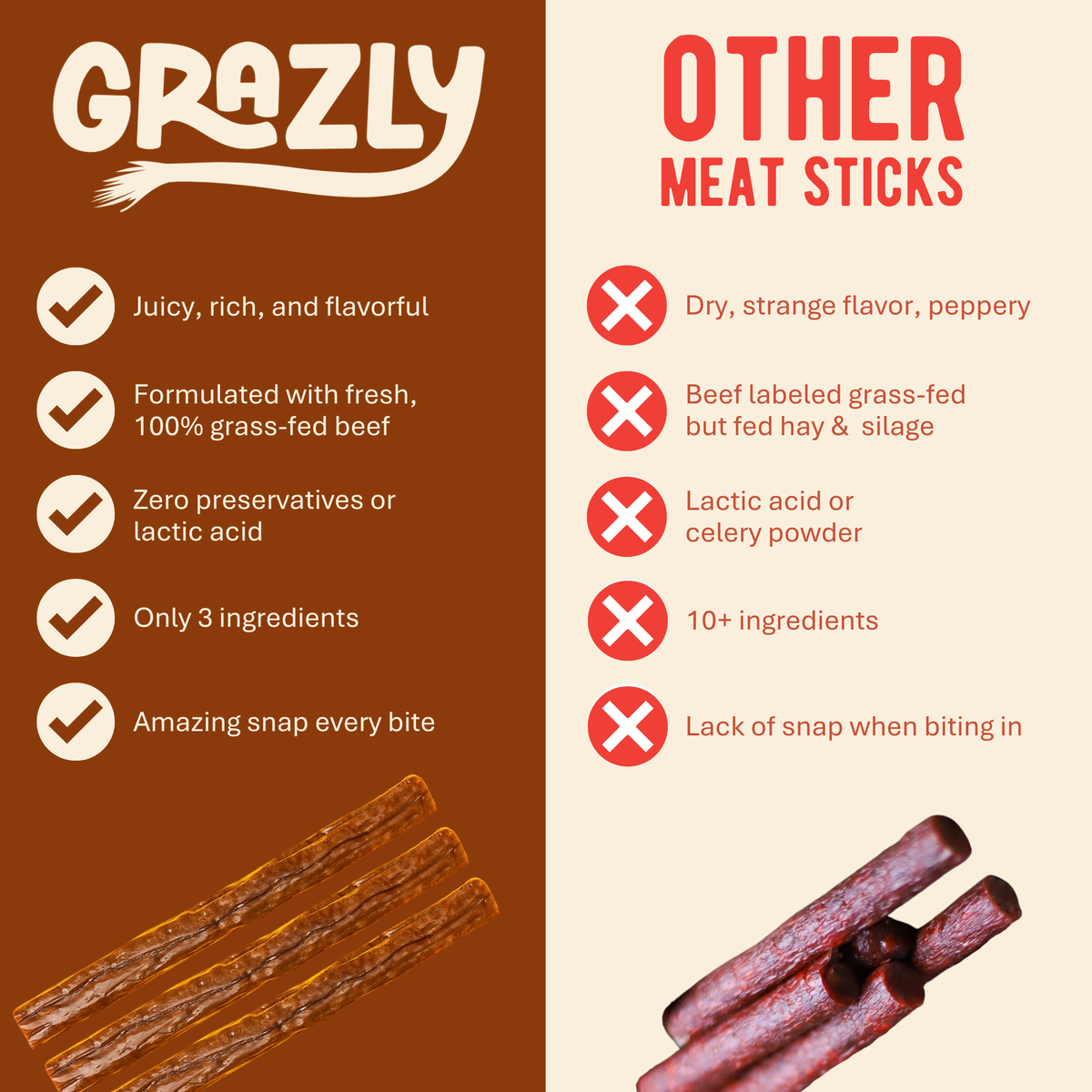 Grass-Fed Beef Meat Sticks