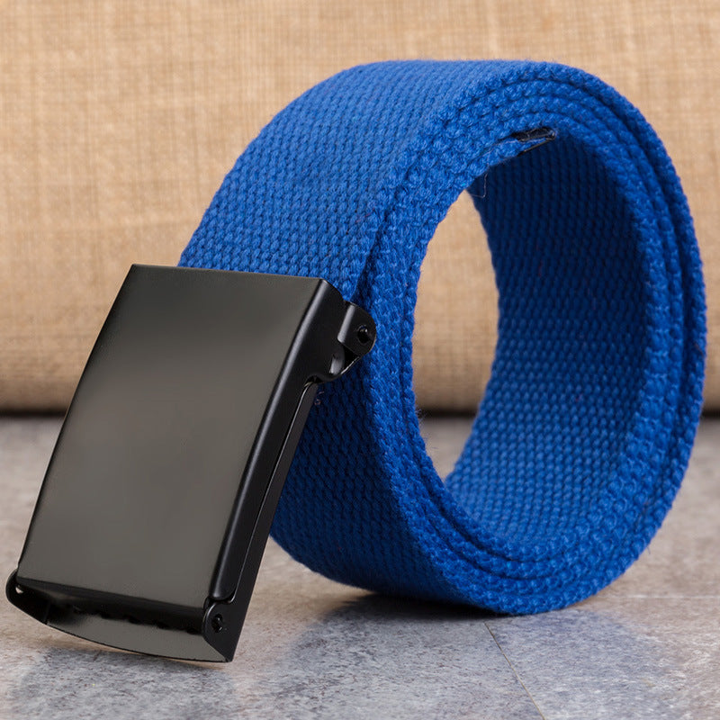 Canvas Snap-Buckle Belt – 21 Colors, 120cm