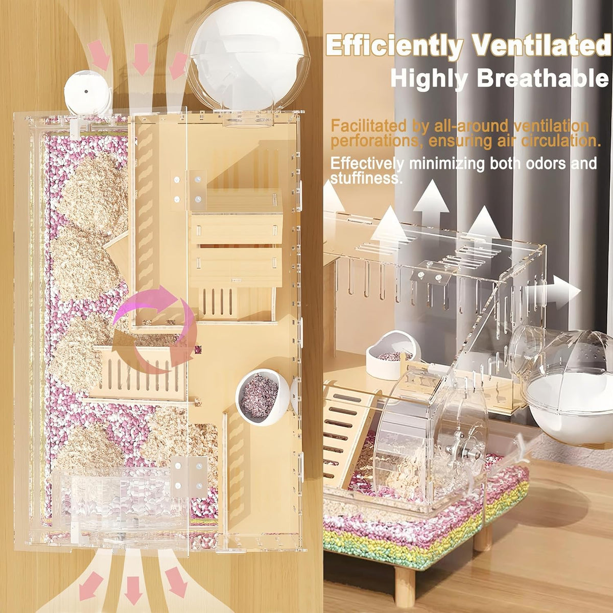 2-Tier Acrylic Hamster Cage