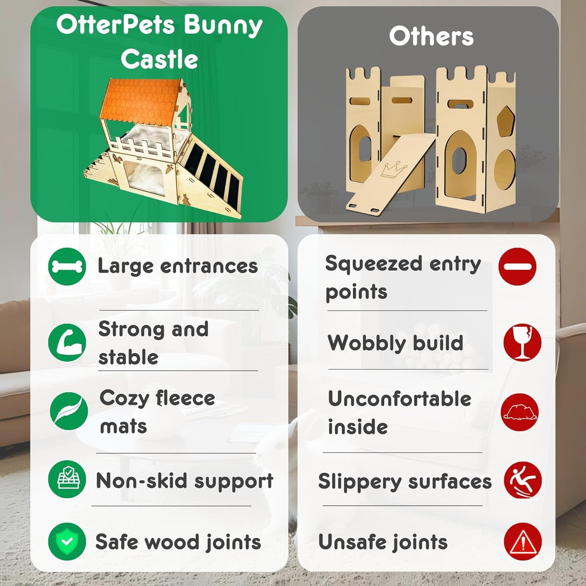 Wooden Bunny Castle Hideout