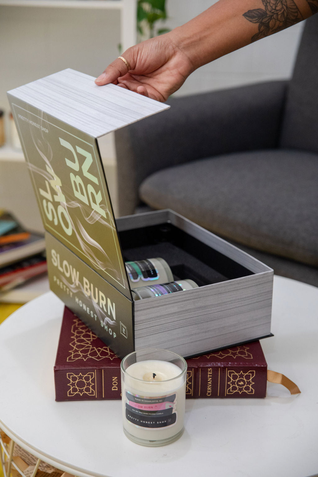 Slow Burn Book Candle Collection – 3 Soy Candles