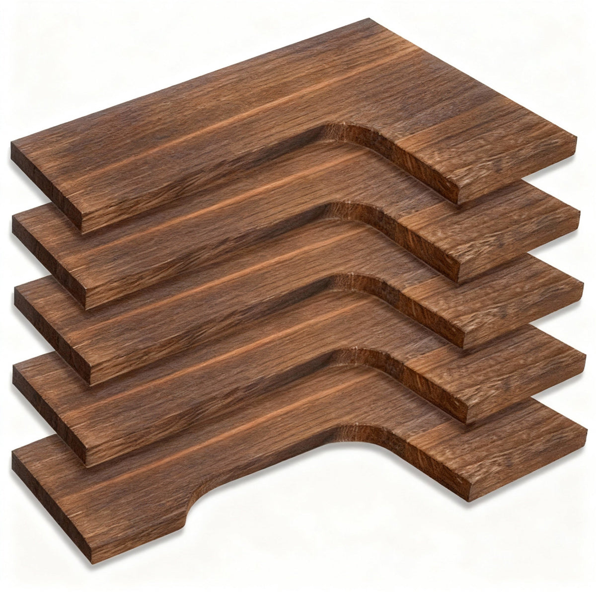 Rustic Corner Floating Shelves – 5 Piece Set